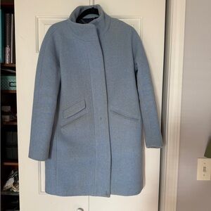 J. Crew Women's Blue Wool Cocoon Coat